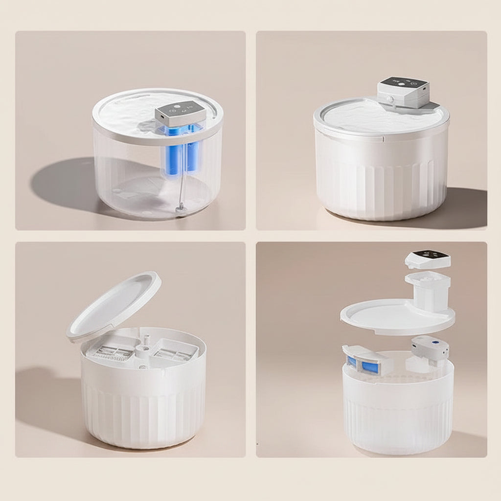 Mino Fountain™ - Fuente de Agua Inteligente Inalámbrica con Esterilización UV