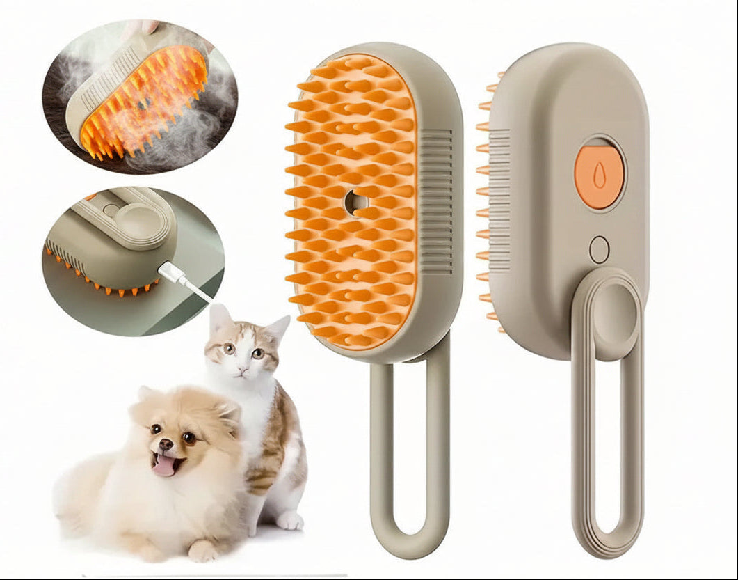 Cepillo de Vapor Antipelo para Mascotas Mino Brush