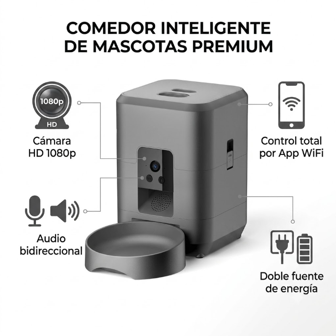 Comedero automático inteligente para mascotas Mino Feeder